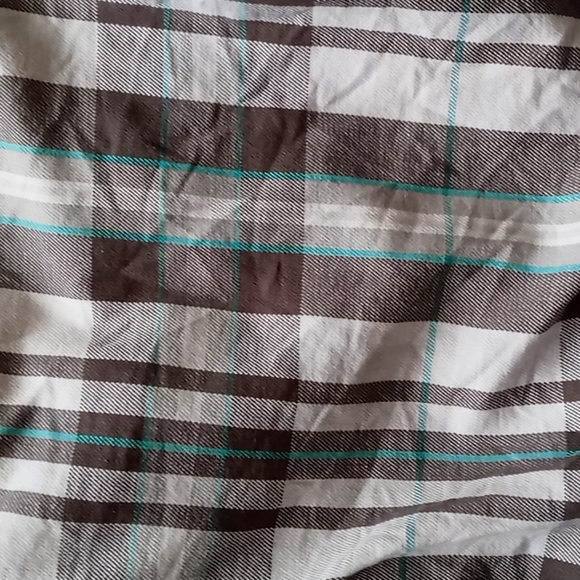 Mossimo Supply Co Men's Cargo Shorts Plaid Brown n Cream w Mint Stripe SZ 38 - Picture 12 of 16